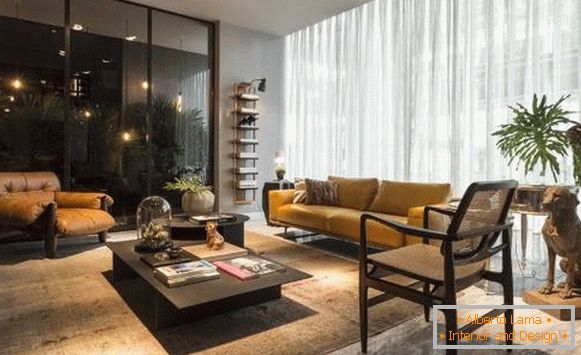 Luxusný dizajn moderného obývacej izby