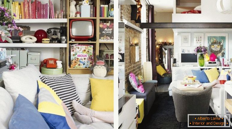 Interiér veľmi malého bytu v Paríži