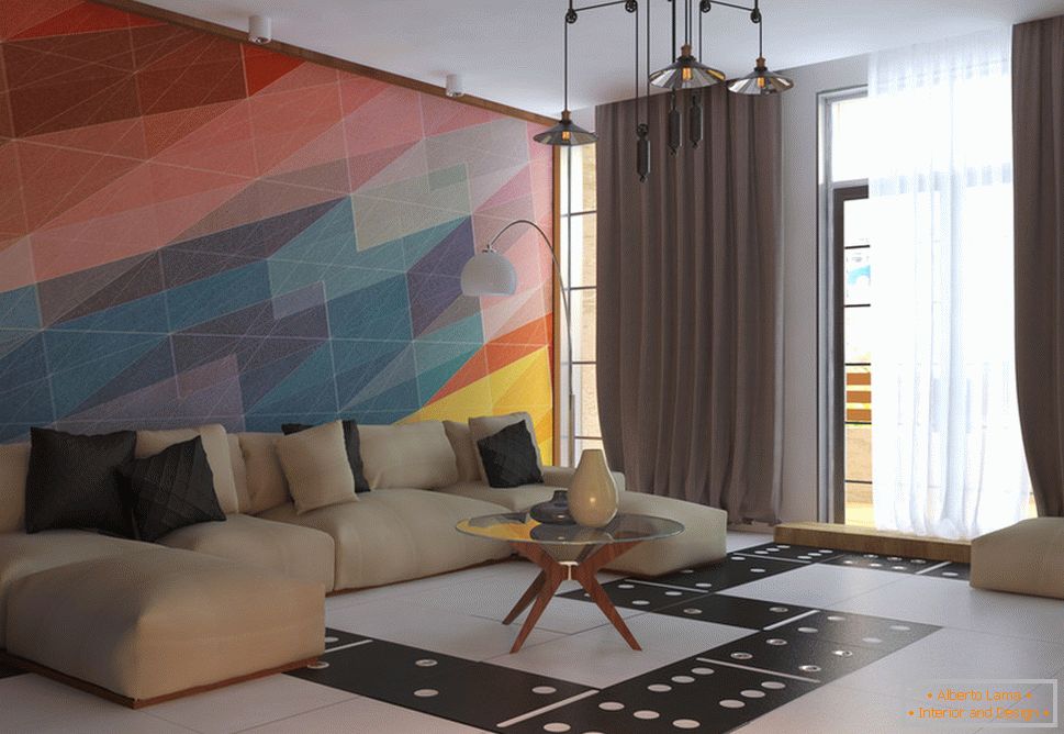 Interiér malého bytu v jasných farbách