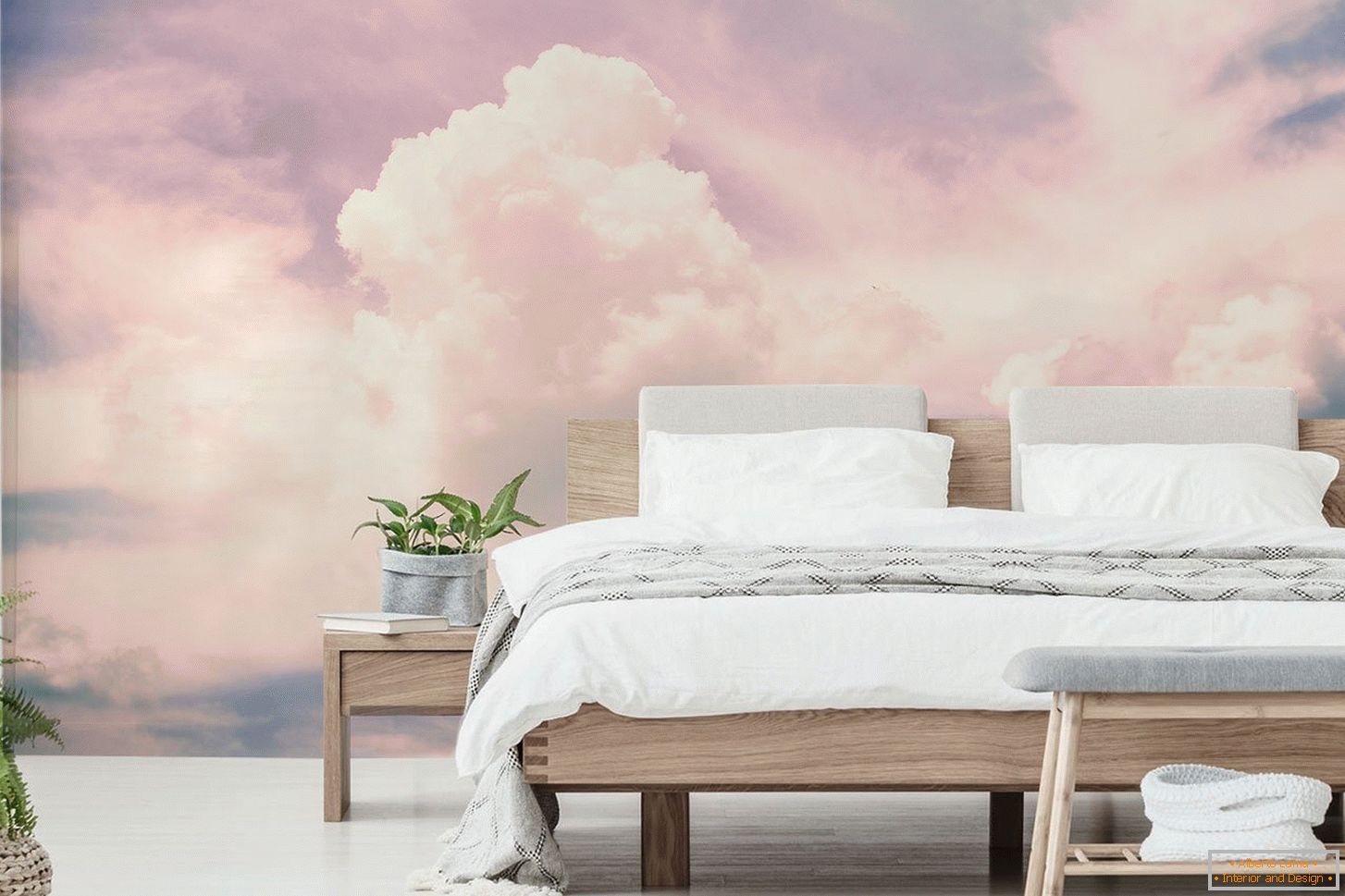 Foto tapety s ružovými oblaky
