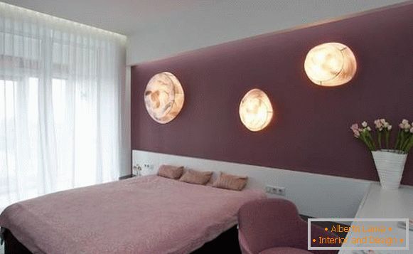 High-tech štýl - foto záclony v spálni