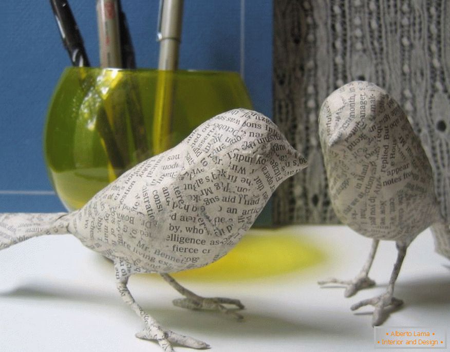 Vtáky z papier-mache