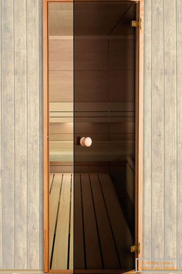 Sklenené dvere pre saunu a saunu s krásnymi slučkami
