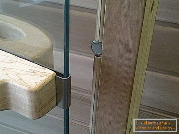 Kovanie pre sklenené dvere v saune - magnety