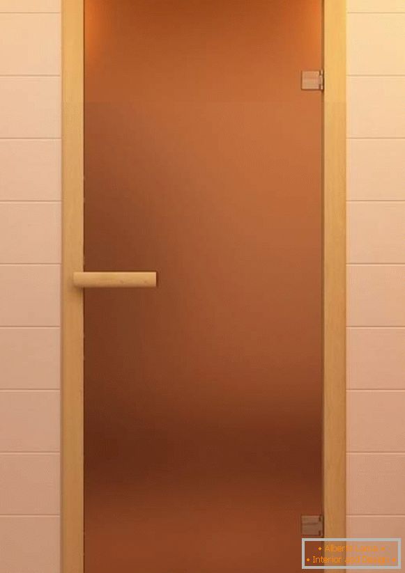Matné sklenené dvere pre saunu a vaňu