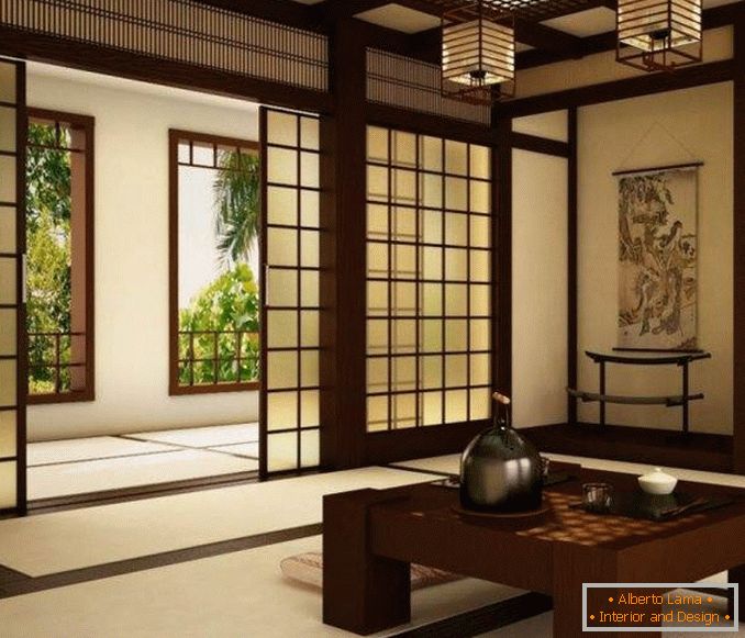 Usporiadanie interiéru v japonskom štýle