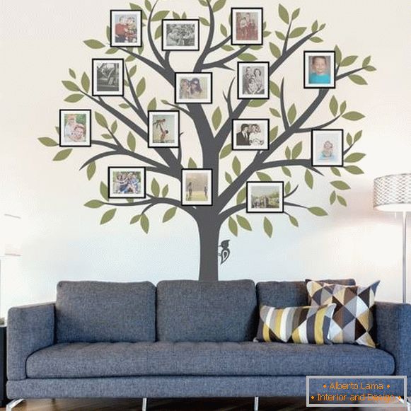Rodinný strom - nálepka na zdobenie stien