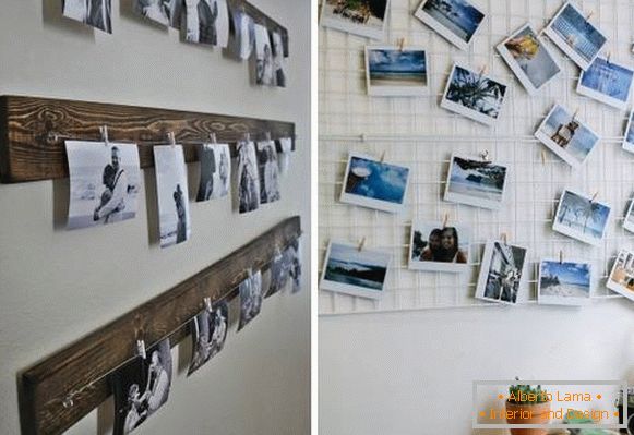 Ako zavesiť fotografiu na stenu neobvyklým spôsobom