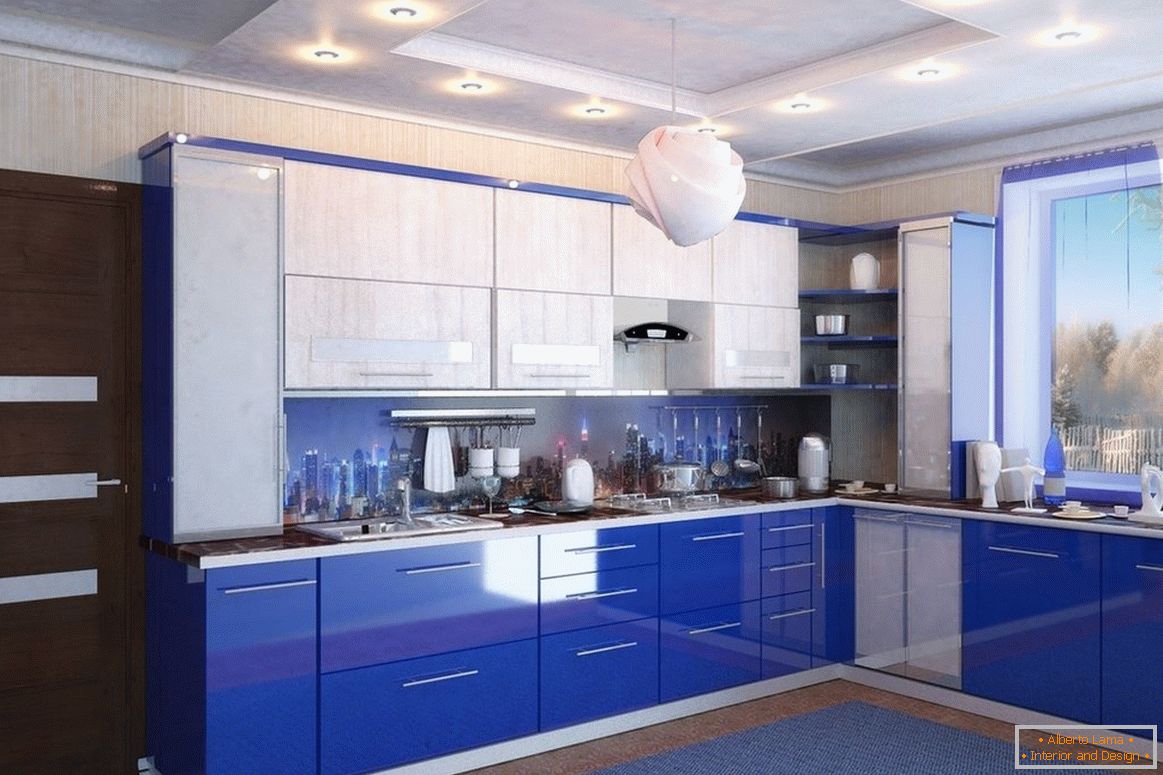 Kuchyňa v modrom