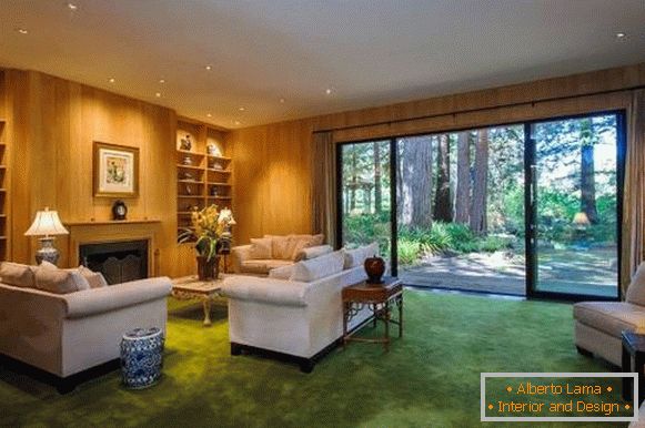 green-koberec-in-interiéru