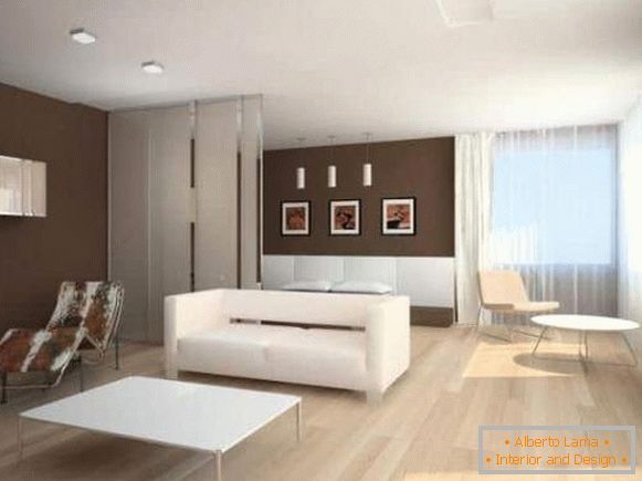 Moderný dizajn dvojizbového bytu v štýle minimalizmu