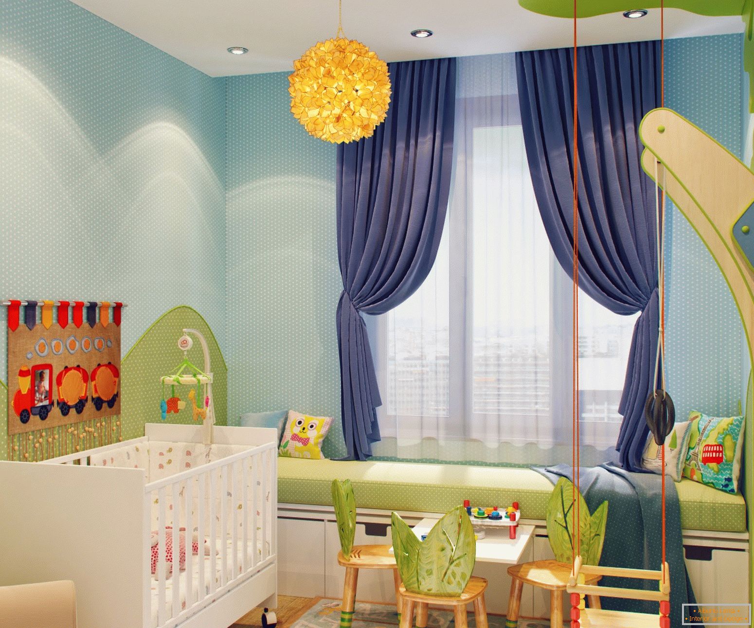Krásny dizajn malej detskej izby