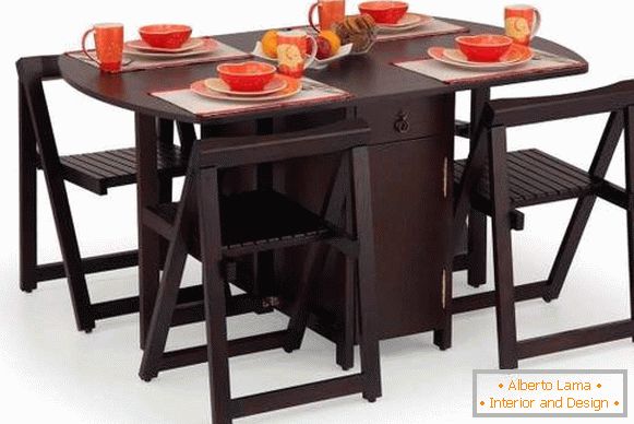 stôl, kuchyňa, skladacia, drevená, foto 10