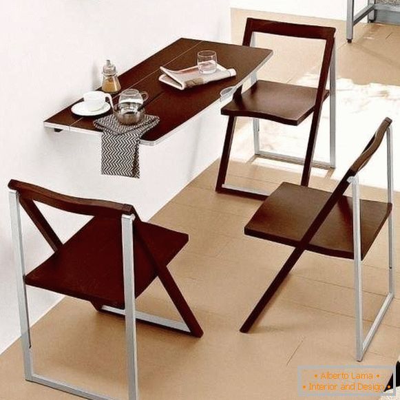 stôl, kuchyňa, skladací, drevený, foto 15