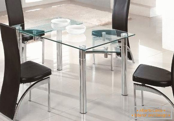 skladací sklenený stolík pre kuchyňu, foto 5