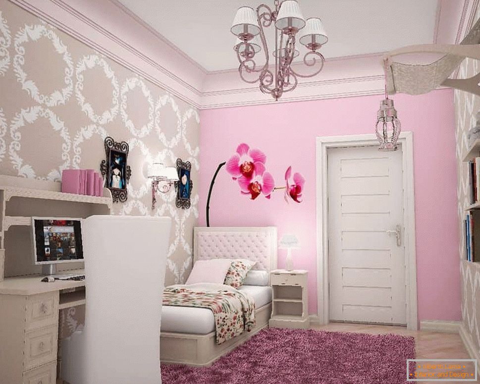 Pink je takmer vždy prítomná v izbe dievčat