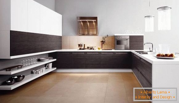 Krásna kuchyňa v štýle luxusného minimalizmu