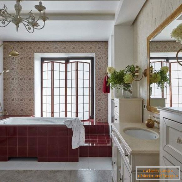 Najkrajšie kúpeľne - luxusný dizajn v červenej farbe