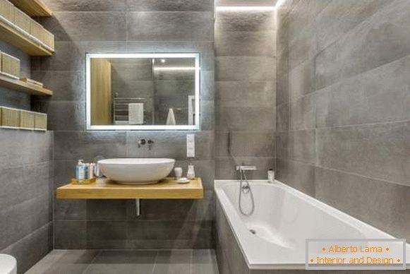 Krásna kúpeľňa - fotografický dizajn v high-tech štýle