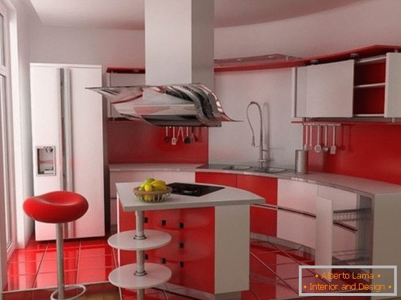 Červená kuchyňa Design Photo 21
