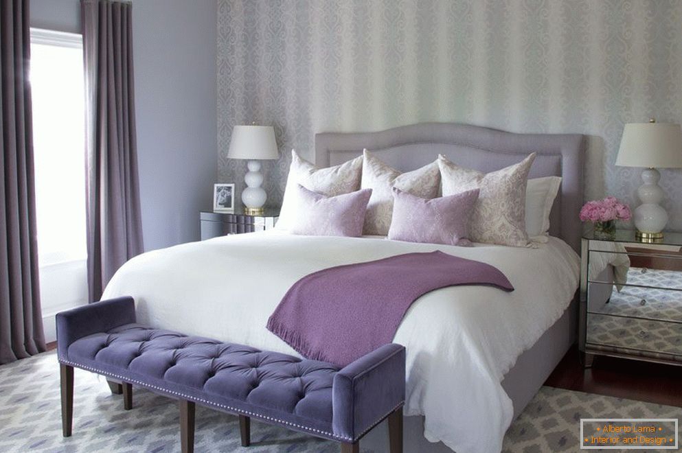 Lavender farba v spálni