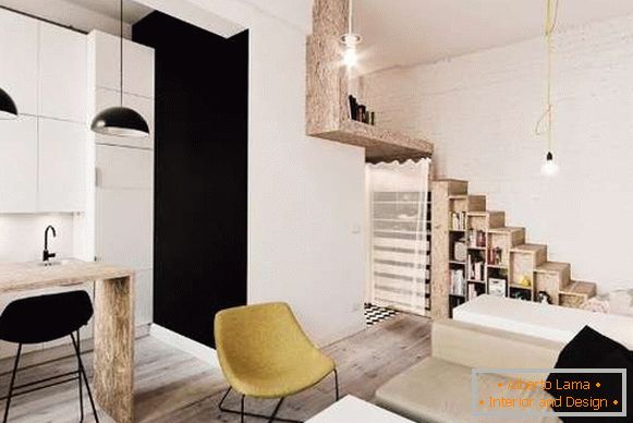 Moderné štúdiové apartmány v čiernej, bielej a hnedej tóne