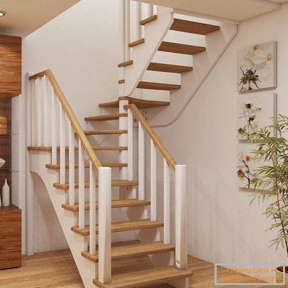 Typy schodov v súkromnom dome vo forme a materiálov