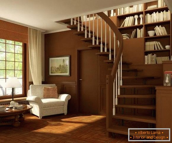 Dekorácia schodov v súkromnom dome - typy schodov v interiéri