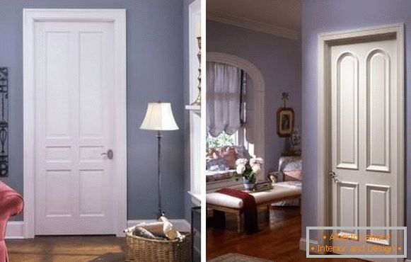 Interiérové ​​biele dvere v interiéri