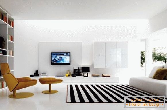 jasno-minimalistický obývacia izba