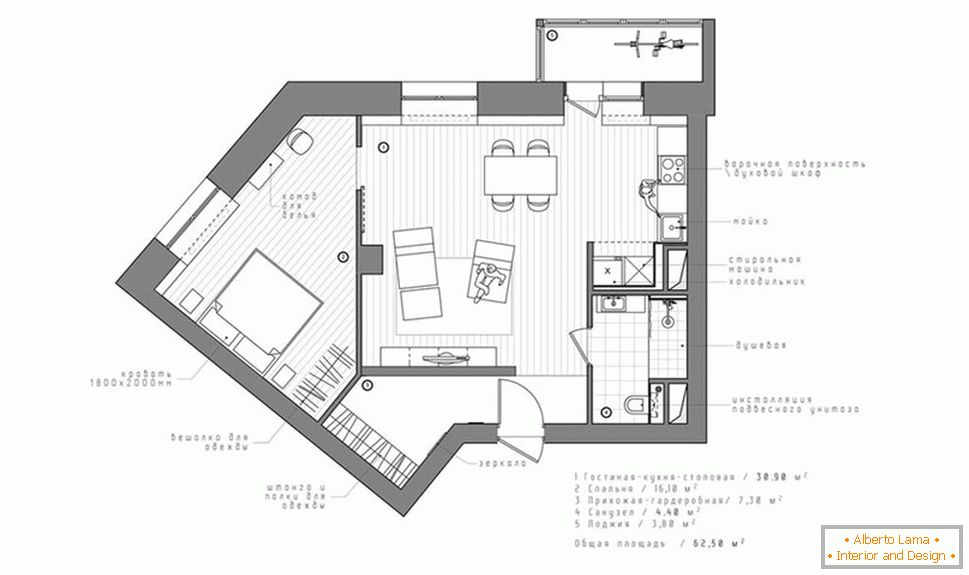 Rozloženie bytu neštandardného tvaru