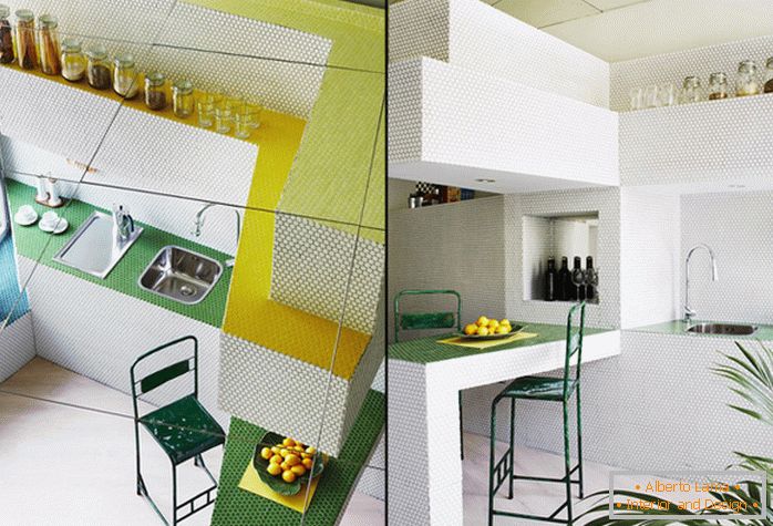 Mozaika dizajn malého bytu - фото 4