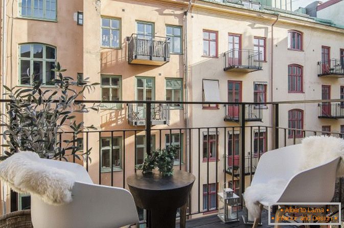 Balkónový apartmán-štúdio v škandinávskom štýle