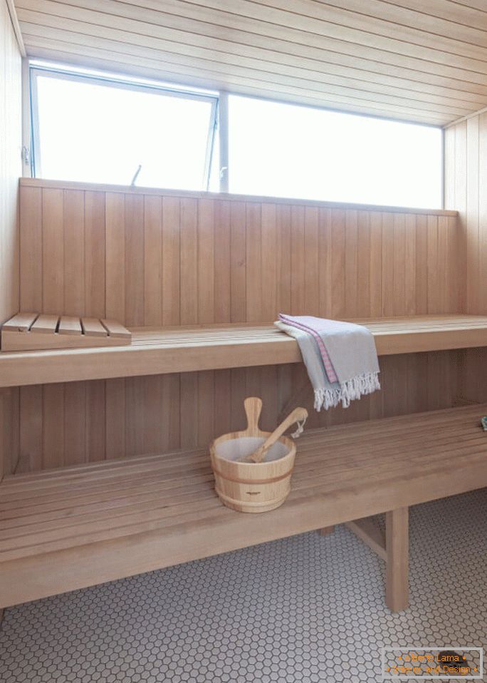 Interiér malej sauny