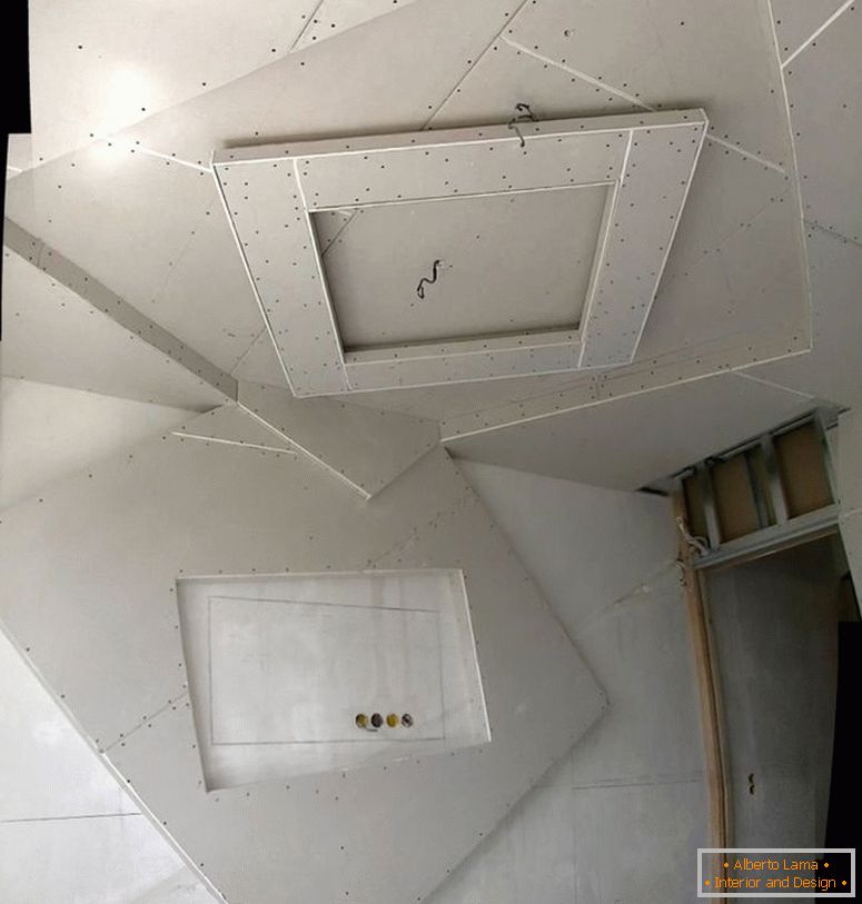 1-sadrový kartón-stenový strop