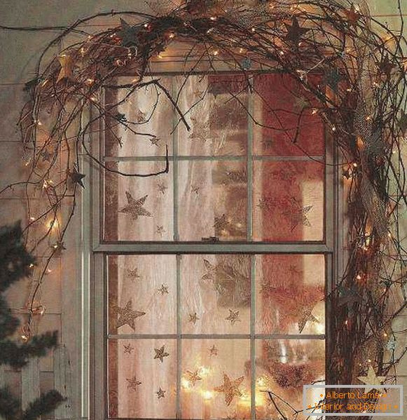 Vianočný veniec na okne, foto 59