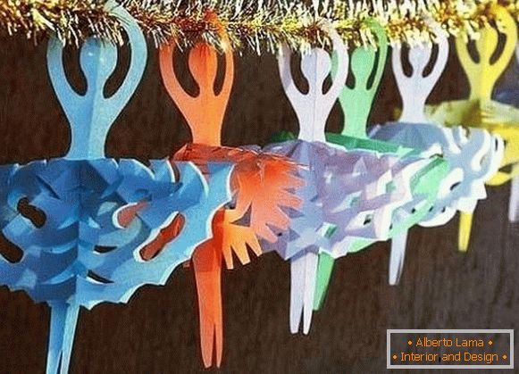 Vianočný veniec snehových vločiek vlastnými rukami, foto 58