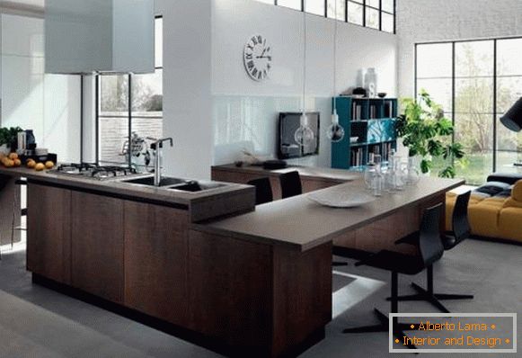 Ultra moderná kuchyňa a obývacia izba