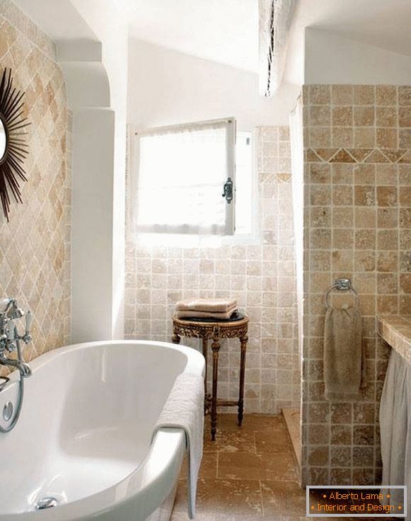 Doska pre kúpeľňu pod kameňom v štýle Provence
