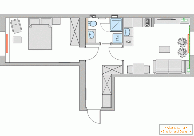 Rozloženie malého bytu