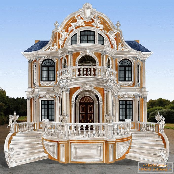 Luxusný projekt domu v barokovom štýle.