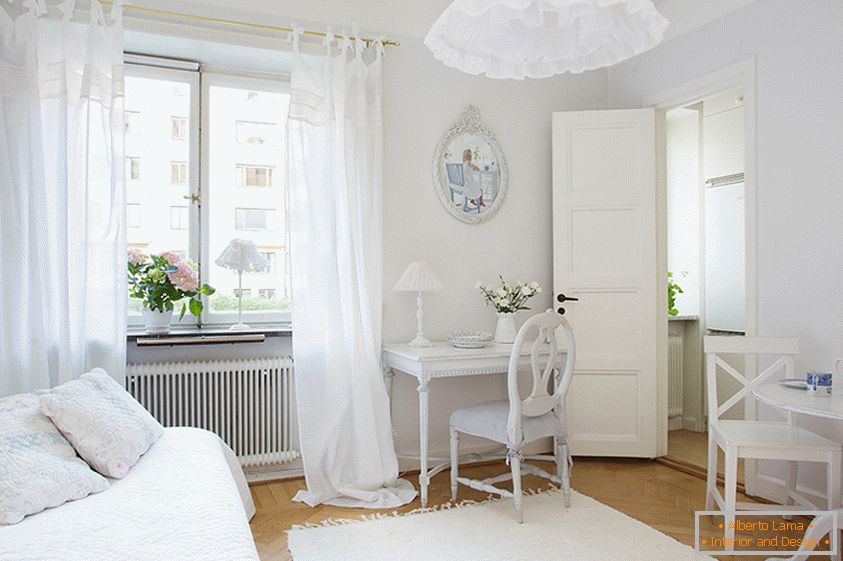 Návrh bývania v škandinávskom šikovnom štýle vo Švédsku