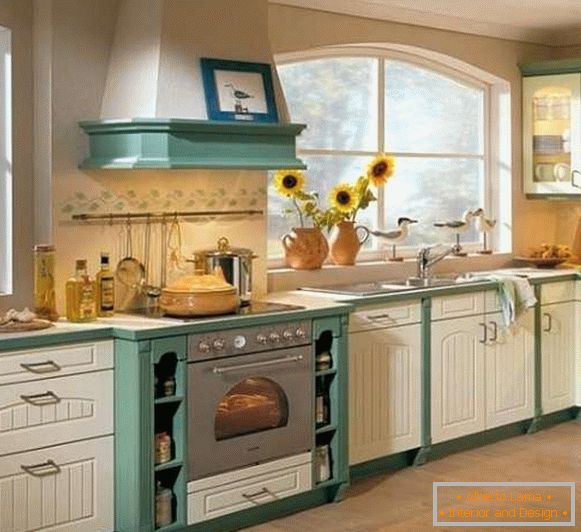 Kuchynské interiéry stolovanie v súkromnom dome - foto design provence