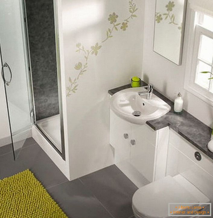 Štýlová sprcha v malej kúpeľni bude vynikajúcou alternatívou k tradičnému kúpeľu. 