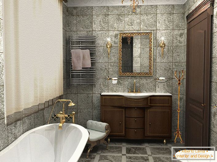 Luxusná kúpeľňa v štýle Art Deco