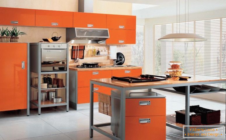 oranžovo-cromatica-modernej kuchyne