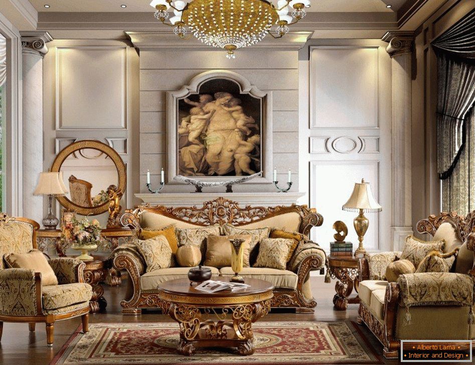 Obývacia izba v štýle klasicizmu