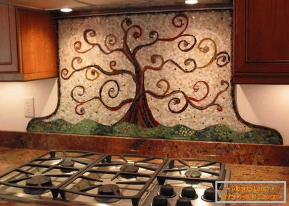 panel dlaždíc v kuchyni, foto 17