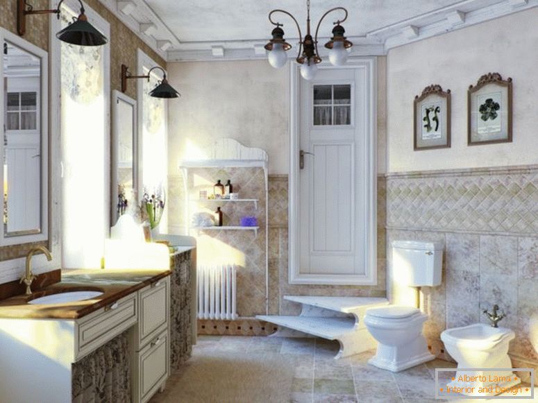 Kúpeľňa-in-the-style-Provence