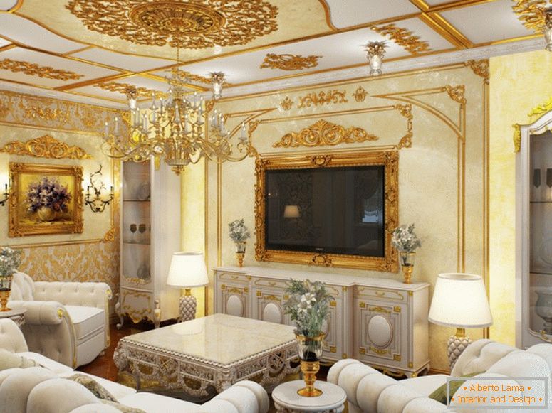 Izba je zariadená v najlepších barokových tradíciách.